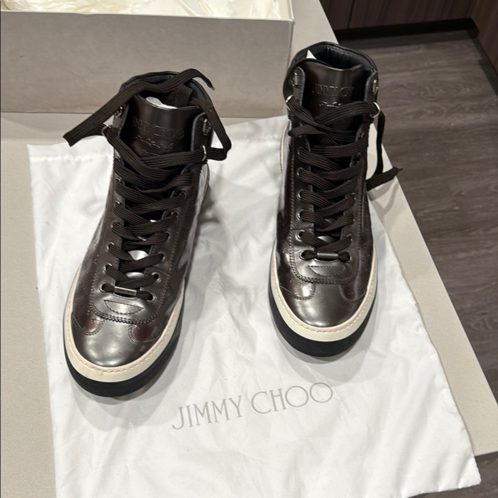 Jimmy Choo Men's Black High-Top Sneakers